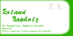 roland napholz business card